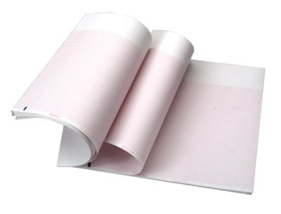 Welch Allyn Welch Allyn ECG / EEG Recording Paper Thermal 5-1/2 Inch X 8.5 Inch Fan-Fold Red Grid - 94010-0000