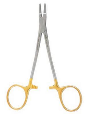 Miltex Needle Holder 5 Inch Serrated Jaws Finger Ring Handle - H8-42