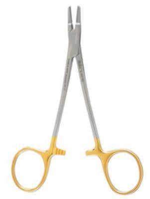 Integra Lifesciences - Needle Holder 5 Inch Length Serrated Jaws Finger Ring Handle - 8-101TC