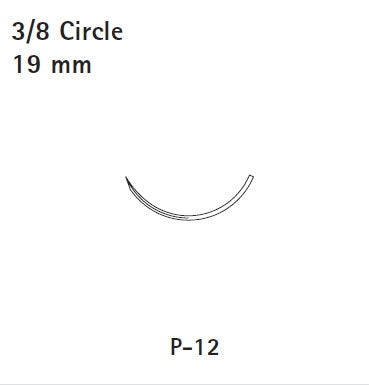 Covidien Premium Suture with Needle Absorbable Uncoated Undyed Suture Chromic Gut Size 4-0 18 Inch Suture 1-Needle 19 mm Length 3/8 Circle Reverse Cutting Needle - SG5637