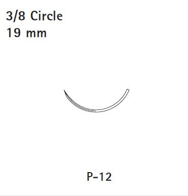Premium - Suture with Needle Absorbable Uncoated Undyed Suture Chromic Gut Size 4 - 0 18 Inch Suture 1-Needle 19 mm Length 3/8 Circle Reverse Cutting Needle - SG-5637