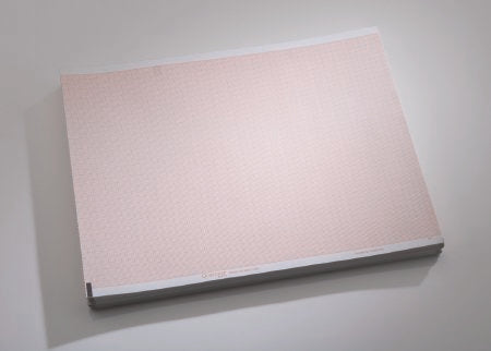 Welch Allyn Recording Paper Thermal 8-1/2 X 11 Inch Fan-Fold Red Grid - 036869-001
