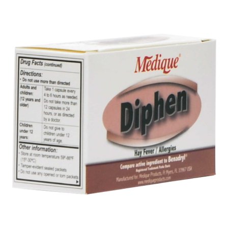 Diphen - Allergy Relief 25 mg Strength Caplet 24 per Box - 18464