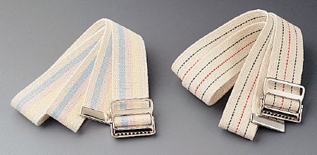 Medline - Gait Belt 60 Inch Length Pastel Stripe Cotton - MDT821204