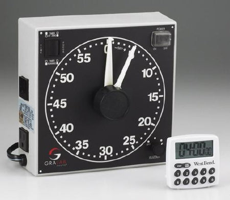 GraLab - Electronic Alarm Timer Clip on, Magnetic Back, Freestand 100 Minutes Dial Display - 18906