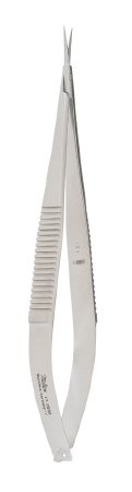 Miltex - Micro Scissors 5-3/4 Inch Length OR Grade German Stainless Steel NonSterile Flat Thumb Handle with Spring Straight Blade Sharp Tip / Sharp Tip - 17-2060