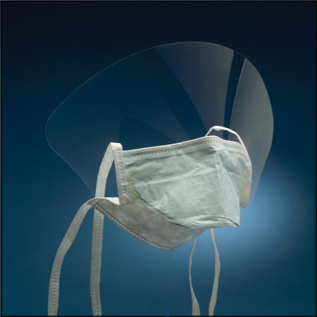 3M - Surgical Mask with Eye Shield Anti-fog Shield Duckbill Tie Closure One Size Fits Most Blue NonSterile ASTM Level 2 Adult - 1838FSG