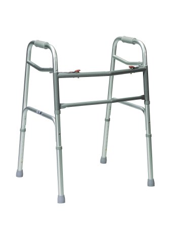 Drive Medical Drive Bariatric Dual Release Walker drive Aluminum Frame 500 lbs. Weight Capacity 32 to 39 Inch Height - 10220-1