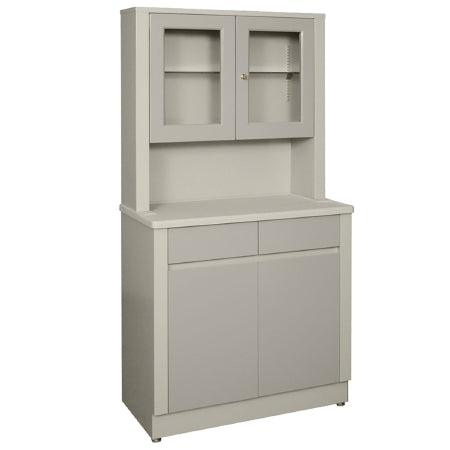 UMF Medical Treatment Cabinet Floor Standing Metal 2 Drawer / 2 Shelf - 6117