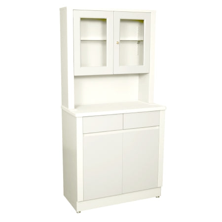 UMF Medical - Treatment Cabinet Floor Standing Metal 2 Drawers 2 Shelves - 6117