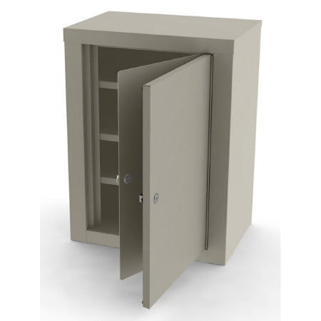 UMF Medical Narcotic Cabinet Wall Mount Metal 3 Shelf Double Key Lock With 2 Keys - 7780