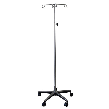 UMF Medical - IV Stand Floor Stand 4-Hook 5 Caster, 2 Inch Swivel - SS8342