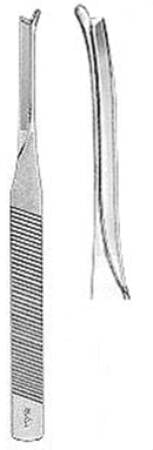 Miltex Miltex Osteotome Silver Curved Left Blade with Guard OR Grade Stainless Steel NonSterile 7 Inch Length - 21-229