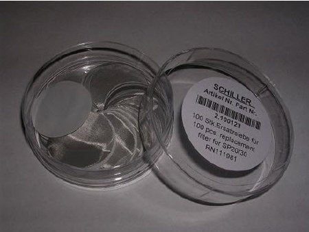 Schiller America - Spirometer Filter 100 Disposable Filters For Model No SP-20 / Sp-30 Flow Sensor Spirometers - 2.100123