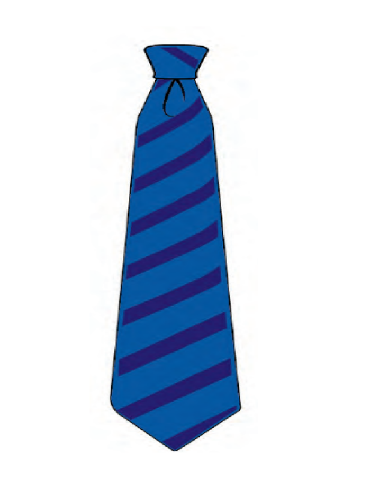 Healthmark PPE Decals, Blue Tie - 14.66" x 2.47: in, 50 Per Case - HMK-TIE-2416BL