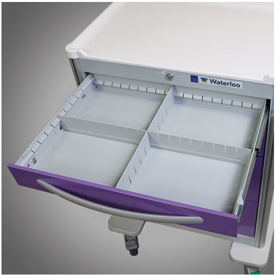Waterloo Healthcare Medical 5Drawer Aluminum Emergency Cart Lever Lock ...