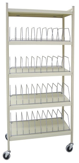 Omnimed Economy Open Style Chart Racks (Wired Dividers) Woodgrain