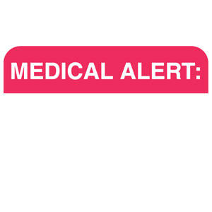 Tabbies Name Alert/Two Patients with Same Name, White & Red  -1-1/2"W x 7/8"H, 250 per Roll - MAP1600