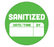 BeSafe Messaging Facilities Sanitization Labels - FL Green, 4" x 4", 100 per Roll