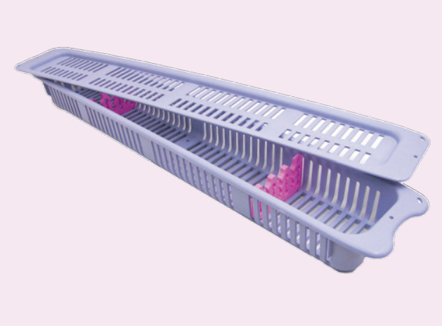 Healthmark Long Scope Instrument Tray, Container with lid 1mm-530mm - 4.25" x 26" x 2.5" in, - HMK-SMT5510