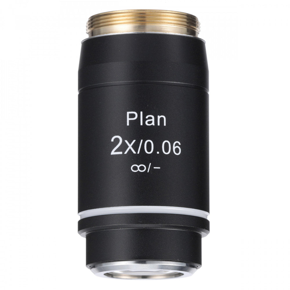 Accu-Scope Inc Objective 2X NIS Plan Achromat Objective, N.A. 0.06, W.D. 7.5 mm For EXC-500 Microscope Series - 500-3172-PL