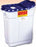 Recykleen - Pharmaceutical Waste Container 18-1/2 H x 17-3/4 W X 11-3/4 D Inch 9 Gallon White Base / Blue Lid Vertical Entry Gasketed Hinged Lid - 305634