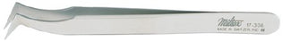 Miltex - Splinter Forceps Swiss-Jeweler 4-1/2 Inch Length Surgical Grade NonMagnetic Stainless Steel NonSterile NonLocking Thumb Handle Angled Down Pickup Tips - 17-306