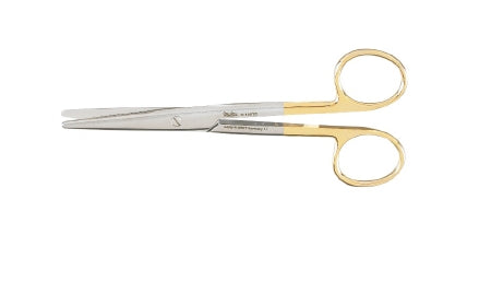 Miltex - Dissecting Scissors Mayo 5-1/2 Inch Length OR Grade German Stainless Steel / Tungsten Carbide NonSterile Finger Ring Handle Straight Rounded Blades Blunt Tip / Blunt Tip - 5-136TC