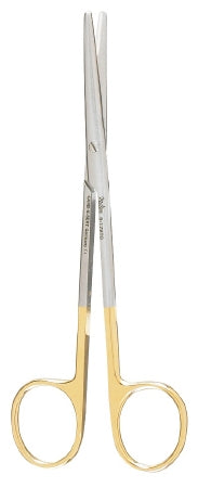 Miltex Miltex Carb-N-Sert Dissecting Scissors Metzenbaum 5-1/2 Inch Length OR Grade Stainless Steel (German) / Tungsten Carbide NonSterile Finger Ring Handle Straight Blade Blunt/Blunt - 5-179TC
