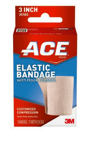 3M ACE - Elastic Bandage 3 Inch Width Standard Compression Single Hook and Loop Closure Tan NonSterile - 207603