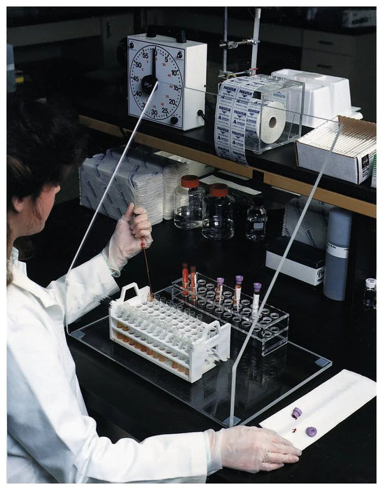 PANTek Technologies - Biohazard Shield 8 X 10.2 Inch, Small, 3/8 Inch Thickness For Small Manual/Semi-automated Hematology Counters - RP025