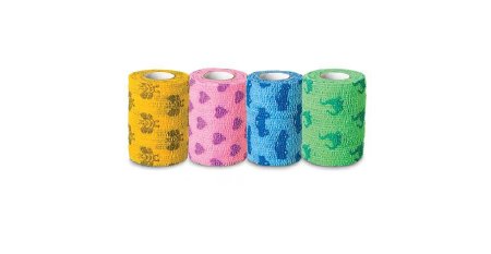 Andover Coated Products CoFlex NL Cohesive Bandage 2 Inch X 5 Yard Standard Compression Self-adherent Closure Kid Design (Assorted Print) NonSterile - 5200KP