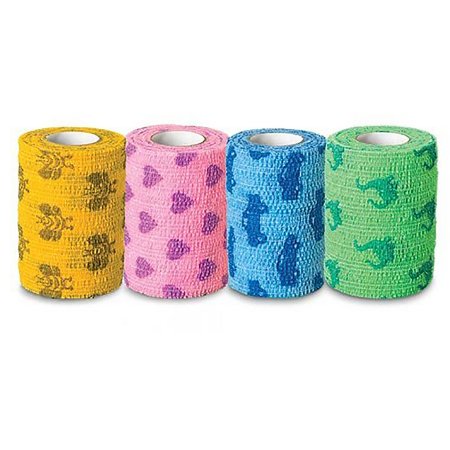 CoFlex NL - Cohesive Bandage 2 Inch X 5 Yard 12 lbs. Tensile Strength Self-adherent Closure Kid Design (Assorted Print) NonSterile - 5200KP-036