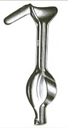 Miltex Miltex Vaginal Speculum Auvard NonSterile Surgical Grade German Stainless Steel Single-ended Angled 75° Weighted 2 lbs. Reusable Without Light Source Capability - 30-186