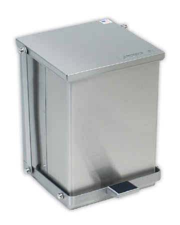Detecto Scale Detecto Trash Can 100 Quart Square Stainless Steel Step On - C-100