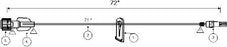 ICU Medical Extension Set 72 Inch Tubing Without Port DEHP-Free - B2011