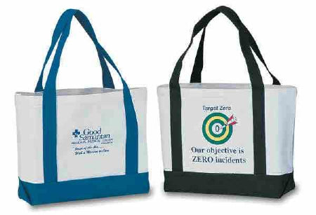 Promotional Considerations Canvas Bag White / Teal Trim - CS730