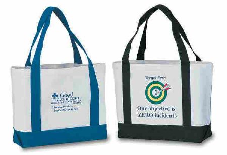 Promotional Considerations - Canvas Bag White / Teal Trim - CS730