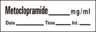 Barkley - Drug Label Anesthesia Label Metoclopramide_mg/mL Date_Time_Int._ White 1/2 X 1-1/2 Inch - AN-17