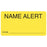 Tabbies Pre-Printed Label Advisory Label Name Alert / D.O.B.____________ Yellow 1-3/4 X 3-1/4 Inch - AP3410