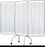 Winco Privacy Screen Folding 3-Panel Steel / Vinyl - 3130-09