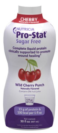 Medical Nutrition USA Pro-Stat Sugar-Free Protein Supplement Wild Cherry Punch Flavor 30 oz. Bottle Ready to Use - 10064