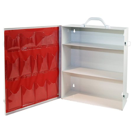 Medique Products - First Aid Cabinet Mobile Stainless Steel 3 Shelves - 712MTM