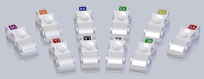 3M Leadwire Adapter White, Universal EKG Clip, Lever Design ECG Monitoring Unit - AA00SU10