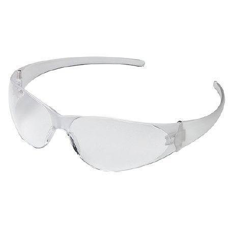 Checkmate - Safety Glasses Flexible Bayonet Temple Clear Tint Polycarbonate Lens Clear Frame Over Ear One Size Fits Most - CK100