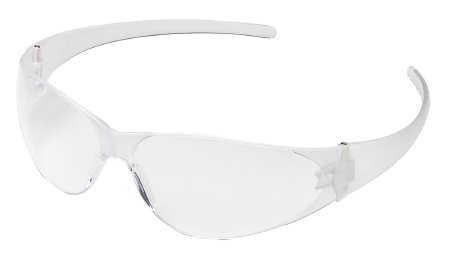 Checkmate - Safety Glasses Flexible Bayonet Temple Clear Tint Polycarbonate Lens Clear Frame Over Ear One Size Fits Most - CK110