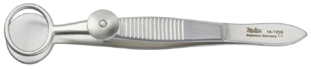 Miltex Miltex Chalazion Forceps Francis 3-3/4 Inch OR Grade Stainless Steel (German) NonSterile NonLocking Thumb Handle Straight Serrated Tip - 18-1208