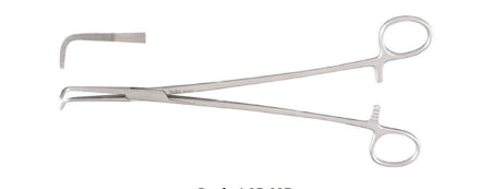 Miltex - Hemostatic Forceps Kantrowitz 9-1/2 Inch Length OR Grade German Stainless Steel NonSterile Ratchet Lock Finger Ring Handle Angled 90° Angular Tip - 25-837
