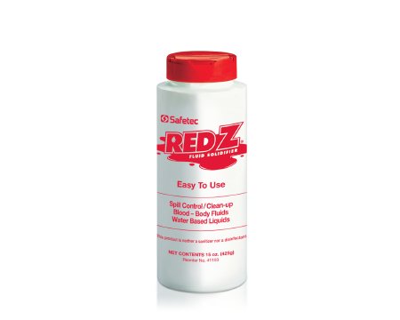 Safetec of America Red Z Spill Control Solidifier Shaker Top Bottle 15 oz. - 41103