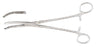 Miltex - Hysterectomy Forceps Heaney 8-1/4 Inch Length OR Grade German Stainless Steel NonSterile Ratchet Lock Finger Ring Handle Curved 1 Tooth, Serrated Tip - 30-1710